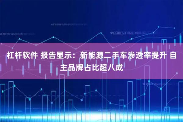 杠杆软件 报告显示：新能源二手车渗透率提升 自主品牌占比超八成